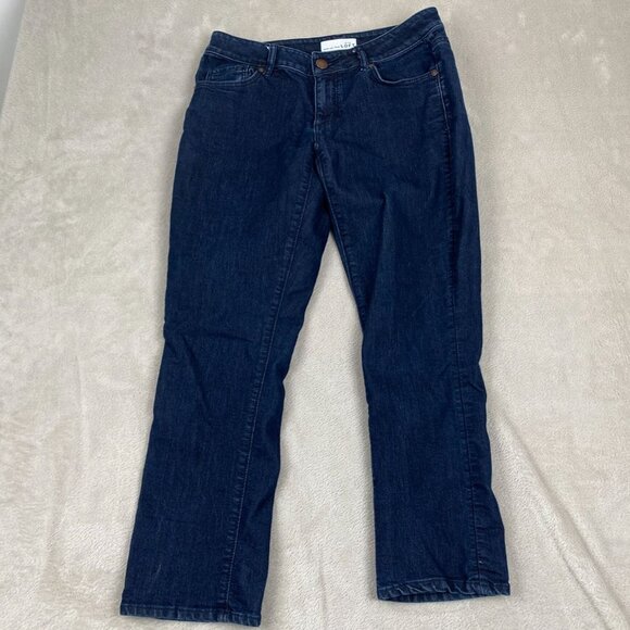Ann Taylor Loft Woman's Jeans Size 25 Curvy Kick Crop Dark Wash Straight Leg - Picture 9 of 9